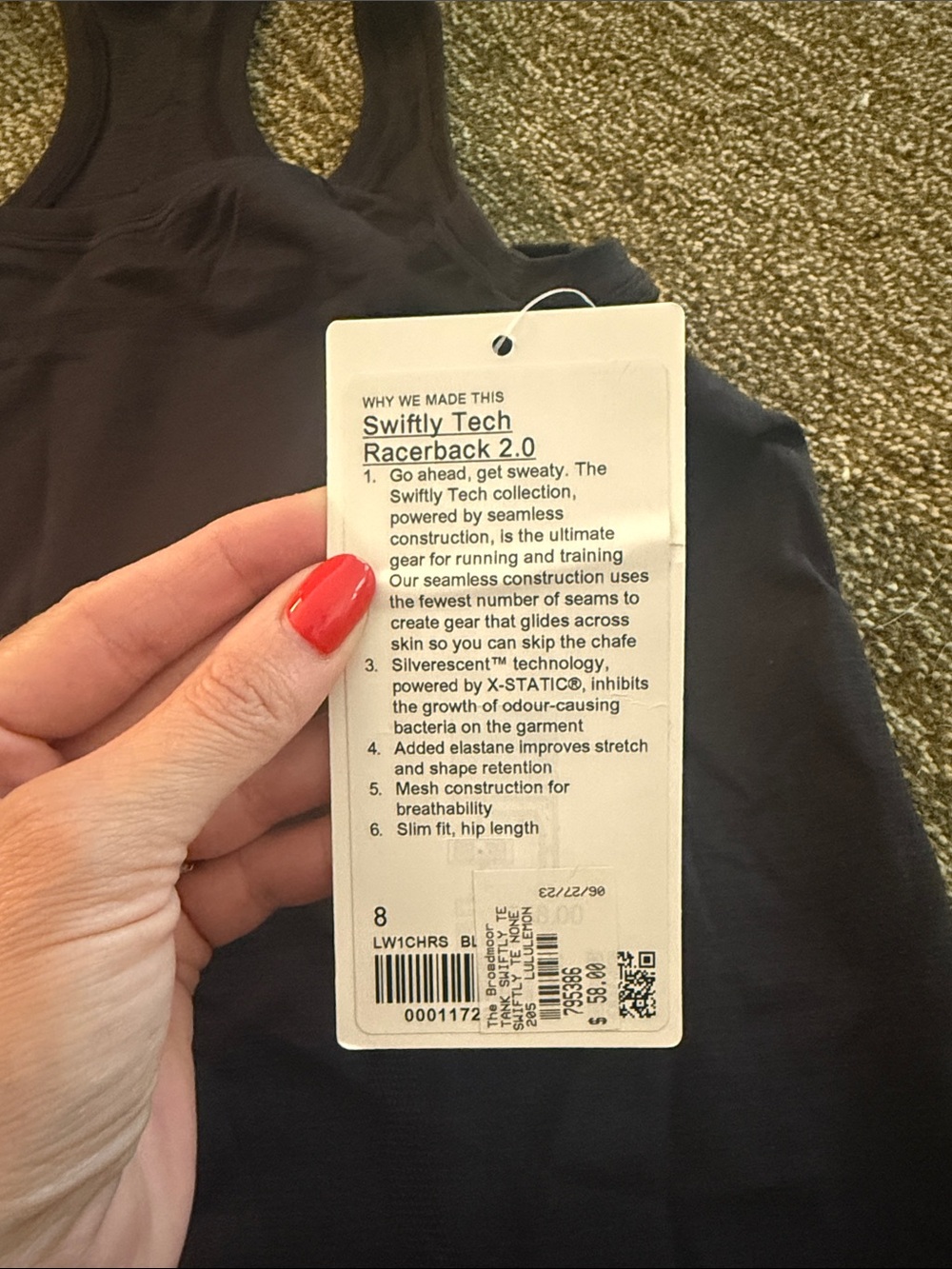 Lululemon Women’s Racerback Tank Top - Lululemon never worn - Picture 2 of 2